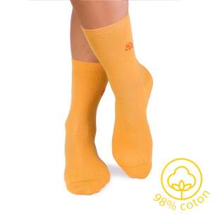 Chaussettes Coton pur Jaune