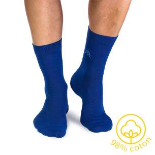 Chaussettes Coton pur Bleu