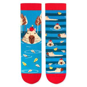 Chaussettes Arty Georges le Capybara Turquoise