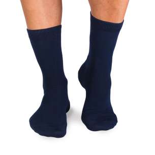 Bamboe sokken comfort feet donkerblauw