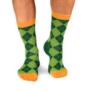 Бамбукови чорапи с Шотландско Каре - Зелен