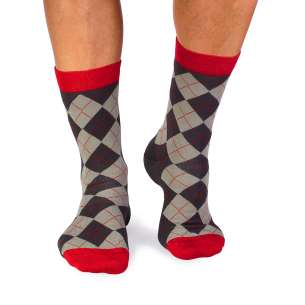 Бамбукови чорапи с Шотландско Каре - Антрацит