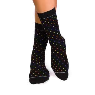 Фини Бамбукови чорапи с Дъга - Черен