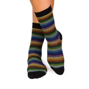 Фини Бамбукови чорапи с Дъга - Тъмен