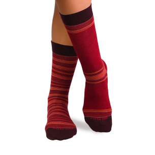 Фини Бамбукови чорапи с Рингели - Бордо