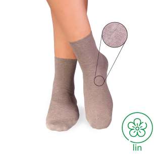 Chaussettes Courtes Lin Gris