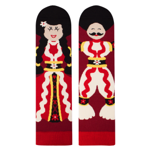 Arty socks met Pizho en Penda - rood