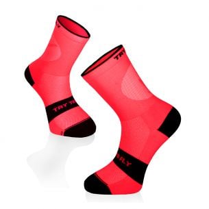 CYCLING LIGHT SOCKS Fluo Coral