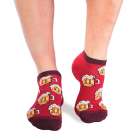 Къси Памучни чорапи с Бира - Бордо