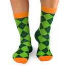 Памучни чорапи с Шотландско Каре - Тъмнозелен