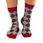 Памучни чорапи с Шотландско Каре - Антрацит