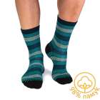Chaussettes Coton pur Rayures Turquoise