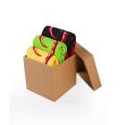 Кутия с 3 чифта Памучни чорапи с Люти Чушки - Зелен