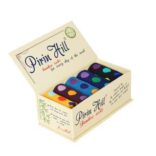 Coffret 5 paires Bambou Pois
