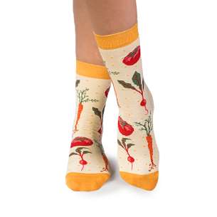 Chaussettes Coton fin Légumes Jaune clair