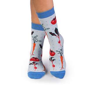 Chaussettes Coton fin Légumes Bleu clair
