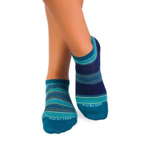 Къси Бамбукови чорапи с Рингели - Тъмносин