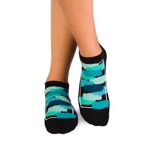 Șosete scurte din Bumbac cu Pensule - Negru