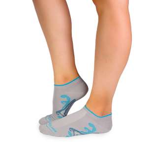 Къси Памучни чорапи с Вълни - Бледосив