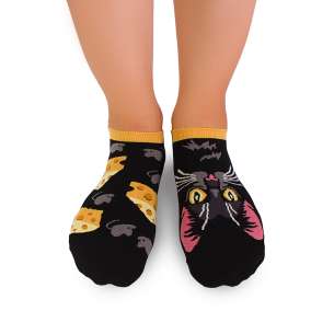 Arty Socks къси чорапи с Черна Котка