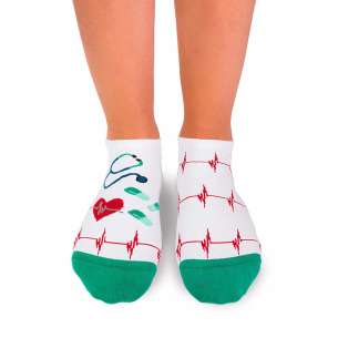 Arty Socks къси чорапи с Лекар - Бял