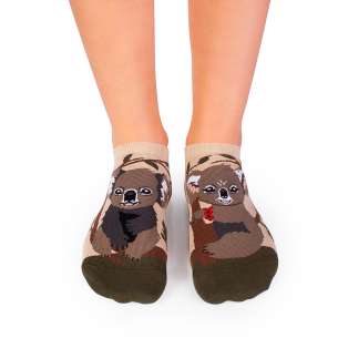 Arty Socks къси чорапи Влюбени Коали - Каки