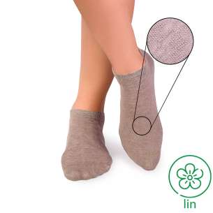 Socquettes Lin Gris