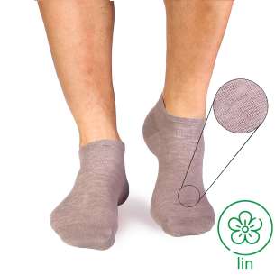 Socquettes Lin Gris