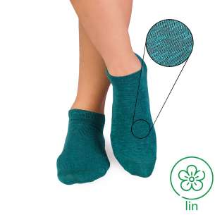 Socquettes Lin Pétrole