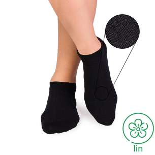 Socquettes Lin Noir