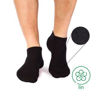 Socquettes Lin Noir
