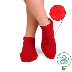 Socquettes Lin Rouge