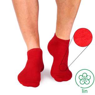 Socquettes Lin Rouge