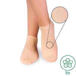 Socquettes Lin Corail