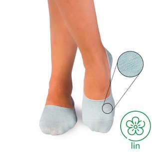 Socquettes Invisibles Lin Bleu clair
