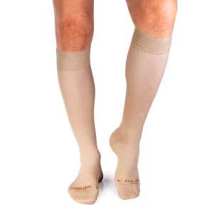 3/4 Компресивни чорапи от Мерсеризиран Памук - Бежов