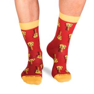 Chaussettes Coton Guitarre Rouge