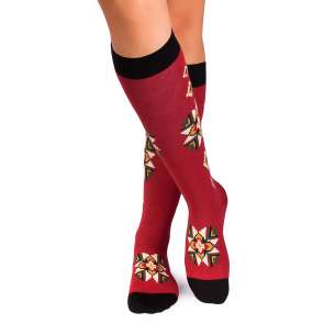 3/4 Памучни чорапи Традиции - Бордо