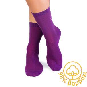 Κάλτσες από 98% βαμβάκι - μωβ