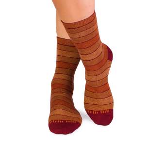 Chaussettes Coton pur Rayures Orange