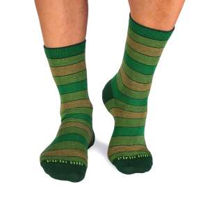 Chaussettes Coton pur Rayures Vert