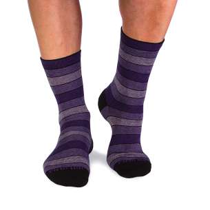 Chaussettes Coton pur Rayures Violet