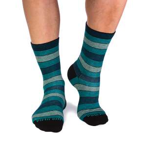 Chaussettes Coton pur Rayures Turquoise