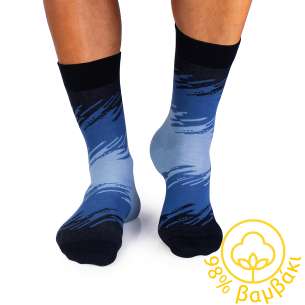 Κάλτσες από 98% βαμβάκι Πινελιές – Μπλε