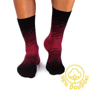 Κάλτσες από 98% βαμβάκι Πινελιές – Μπορντό