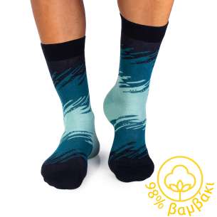 Κάλτσες από 98% βαμβάκι Πινελιές – Πετρόλ