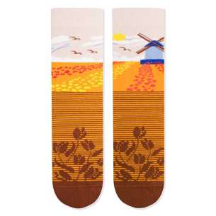 Arty Socks чорапи с Лалета и Мелници - Жълт