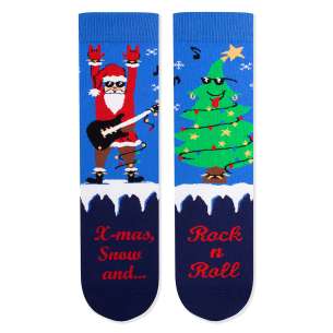 Șosete de Crăciun Arty Socks Santa Rocker - Albastru