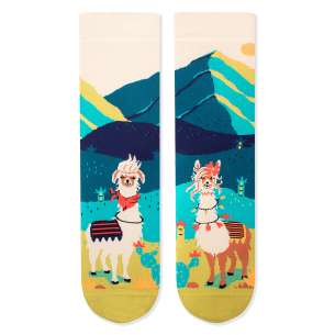 Arty Socks чорапи Влюбени Лами - Тюркоаз