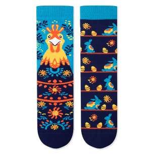 Arty Socks чорапи с Великденска Кокошка - Тъмносин
